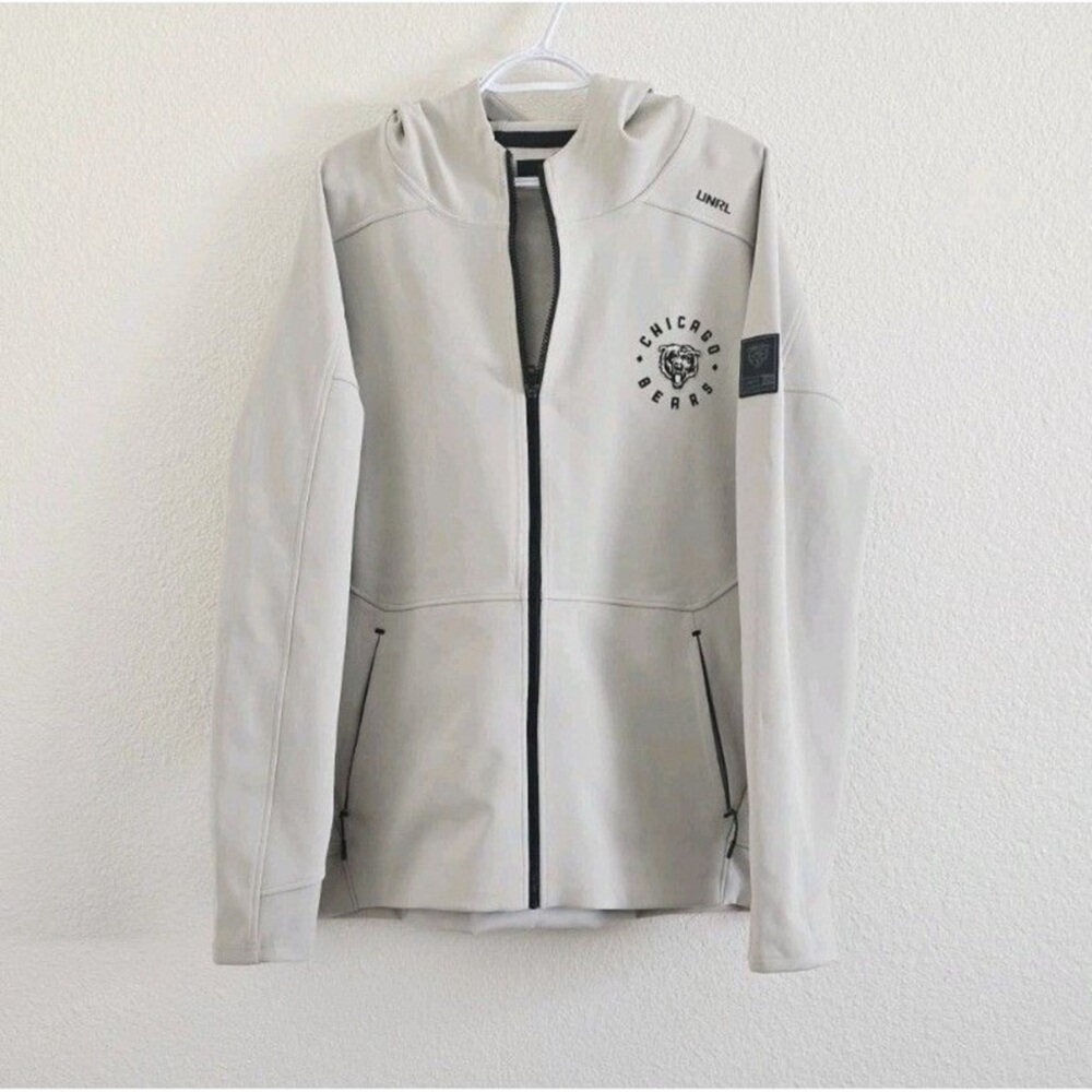 UNRL Impact Jacket Chicago Bears Performance Jacket/Hoodie - Gray NWOT XL